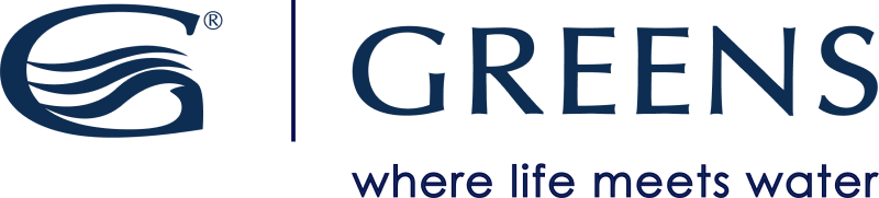 Greens - where life meets water logo